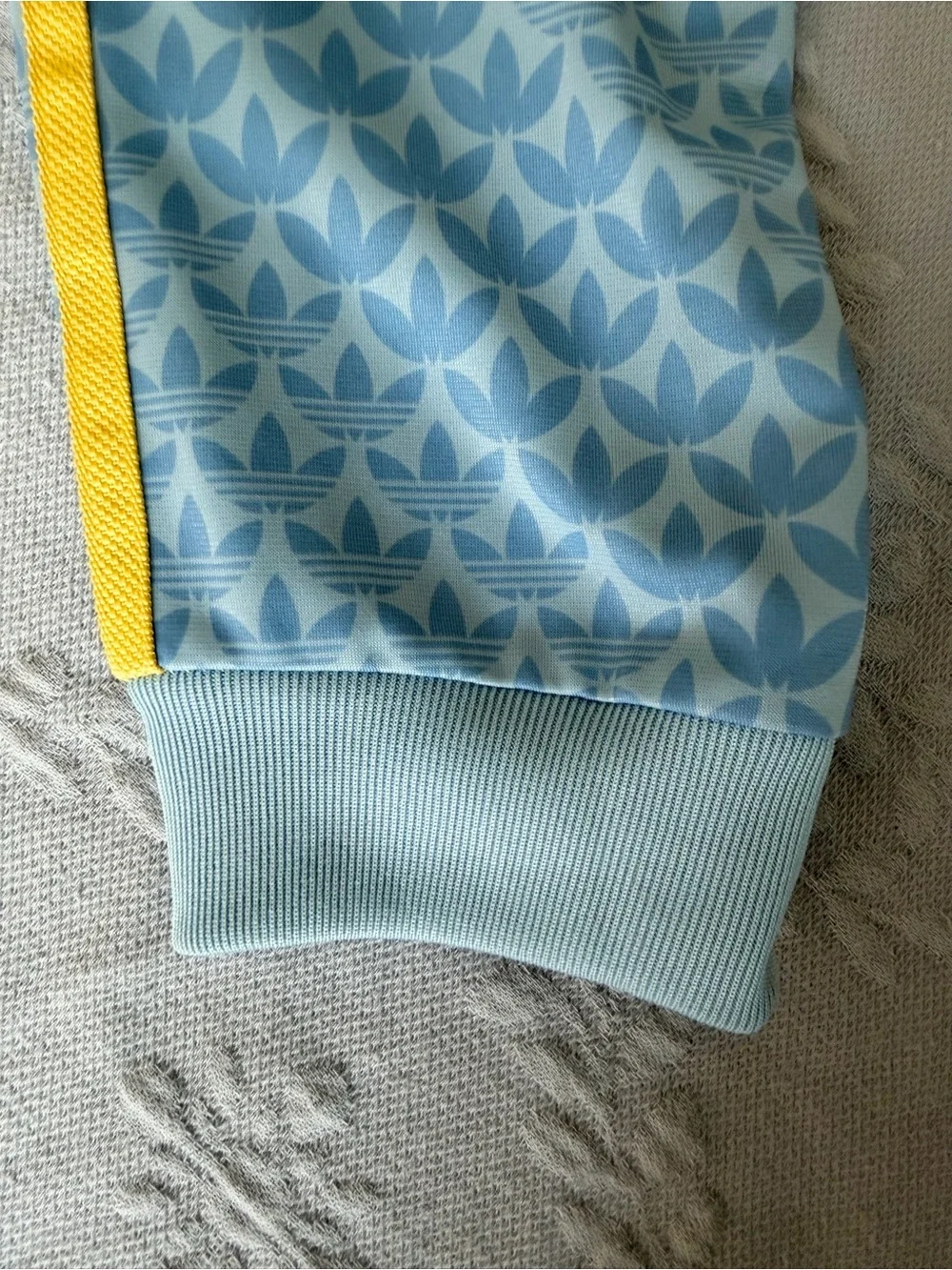 Adidas Originals | Monogram Track Pants | Clear Blue Girls XS | Trefoil Joggers